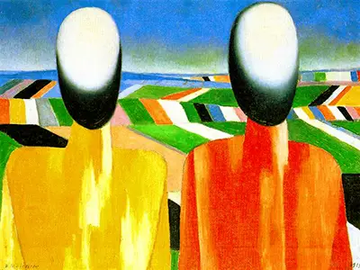 Peasants (1930) Kazimir Malevich